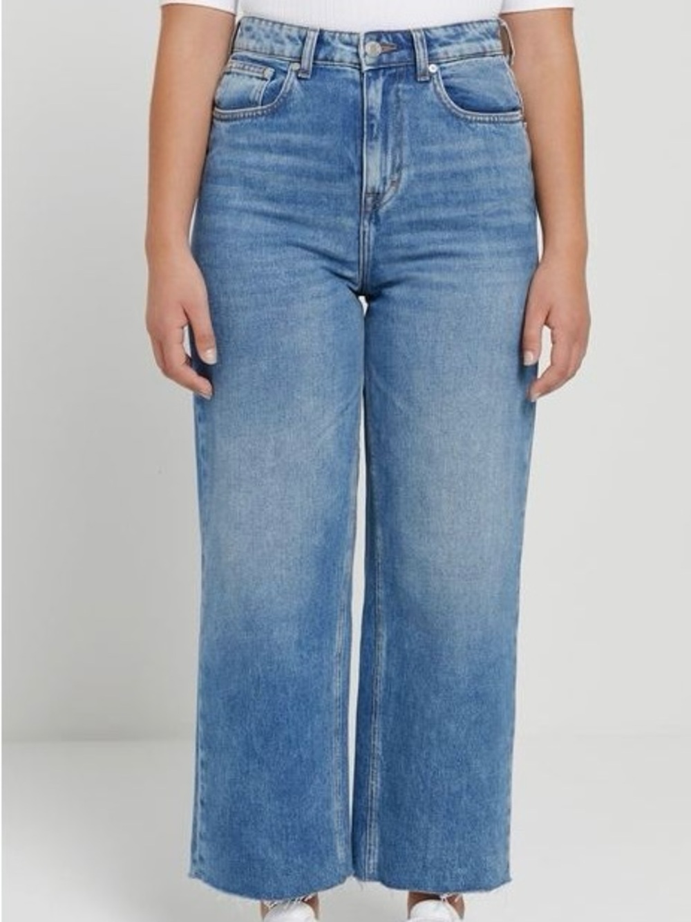 Frank and Oat Nina Wide Leg Jean in Light Indigo Size 27